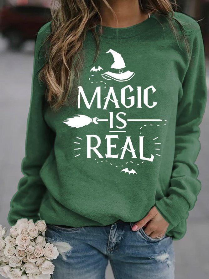 Halloween Casual MAGIC IS REAL Sweatshirt