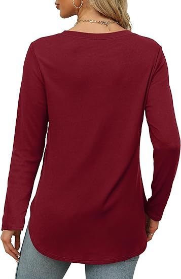 Women's Long Sleeve T-shirt Spring/Fall White Plain Crew Neck Daily Going Out Casual Top