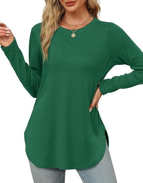 Women's Long Sleeve T-shirt Spring/Fall White Plain Crew Neck Daily Going Out Casual Top