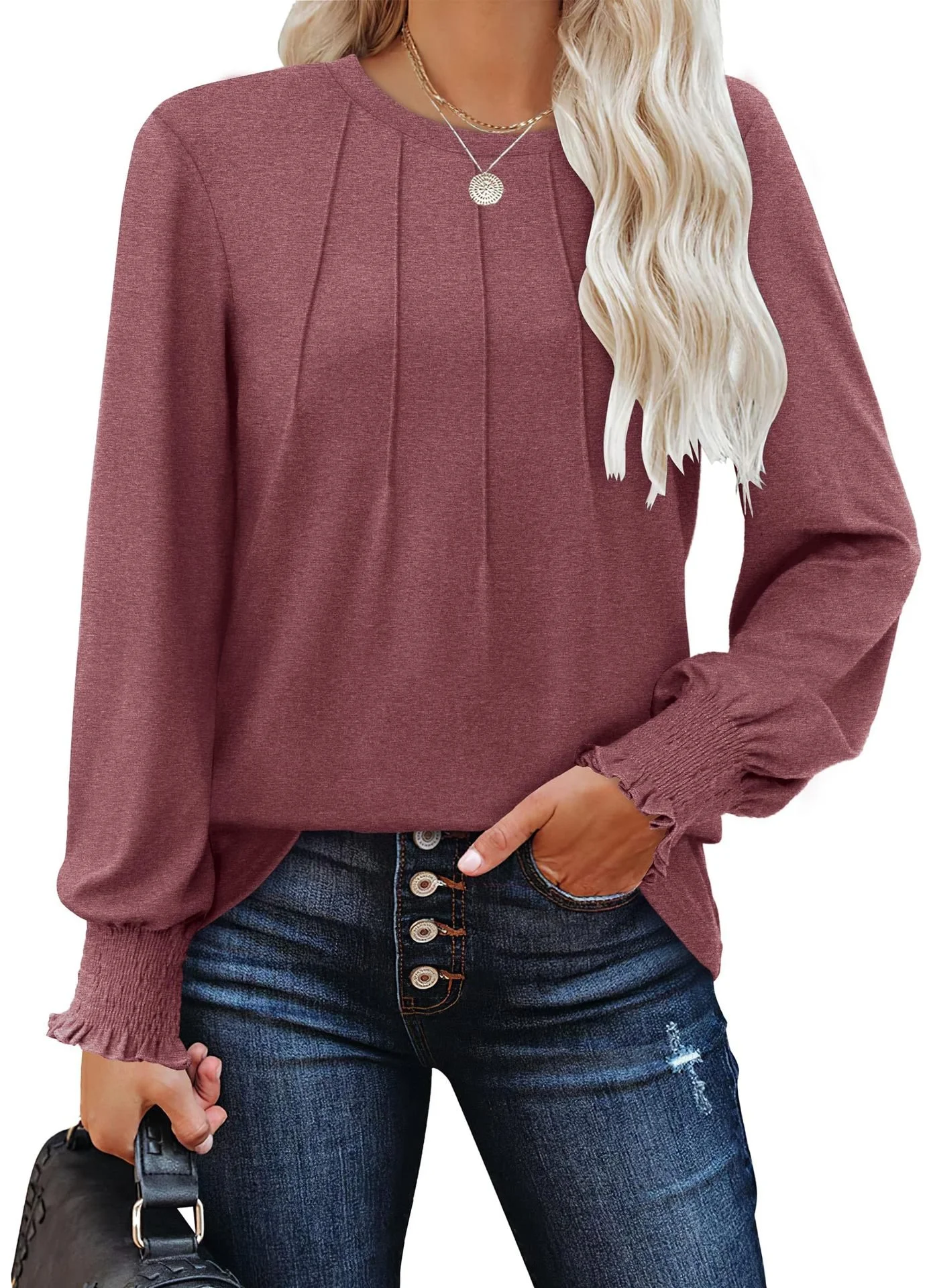 Women's Long Sleeve T-shirt Spring/Fall Black Plain Crew Neck Daily Going Out Casual Top