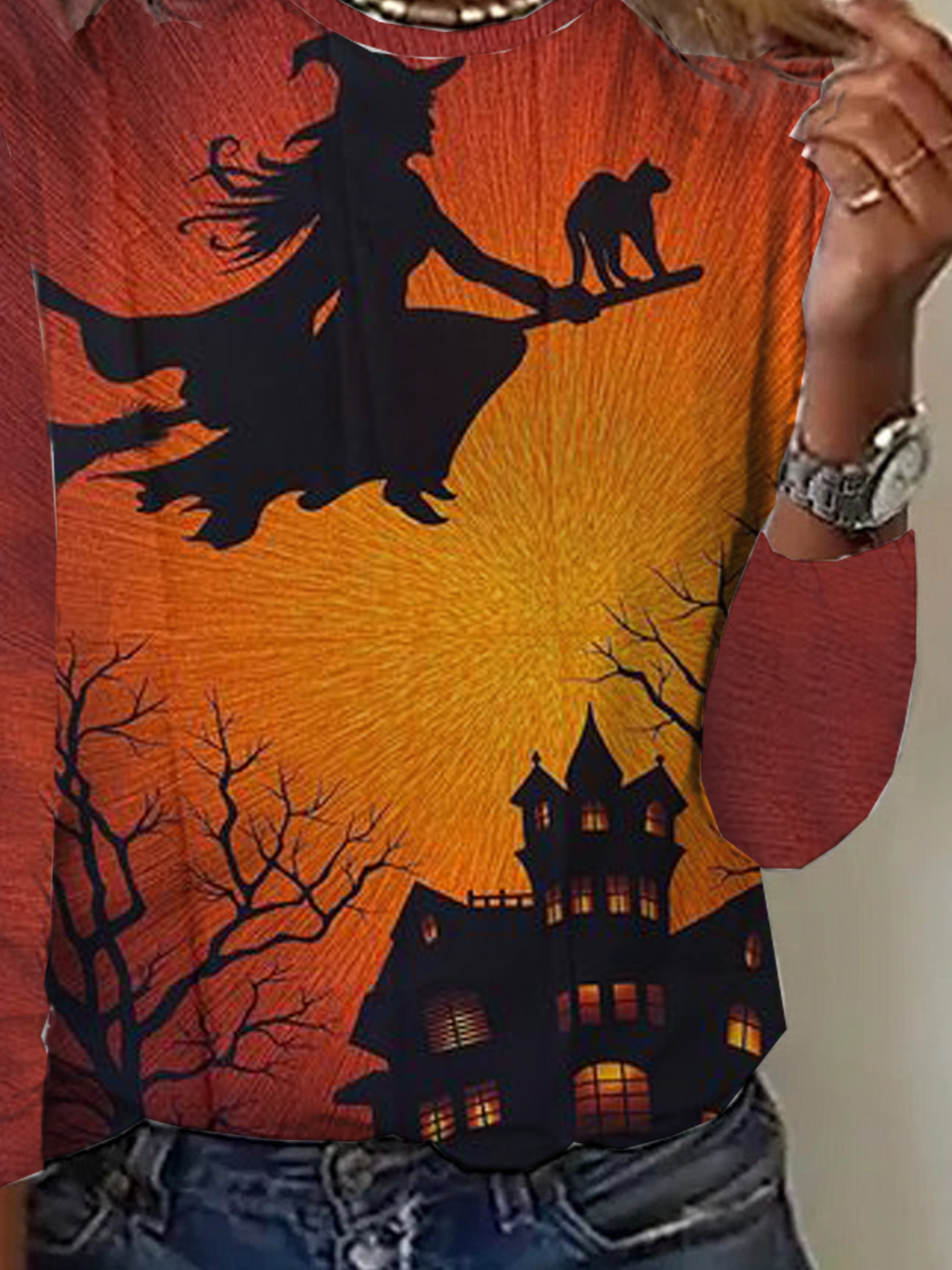 Casual Halloween Jersey T-Shirt