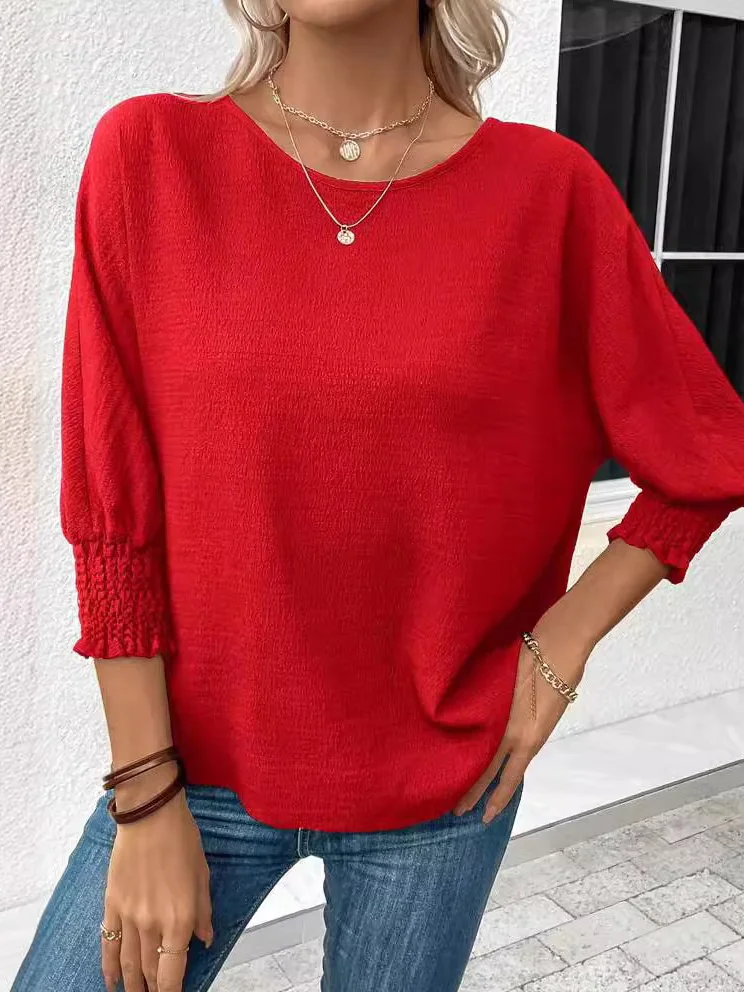 Jersey Plain Casual Blouse