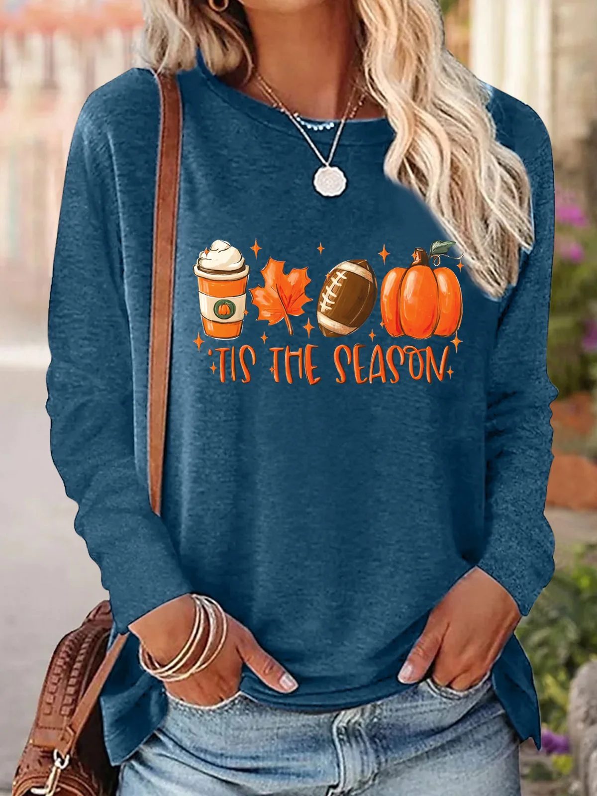 Halloween Jersey Casual Blouse