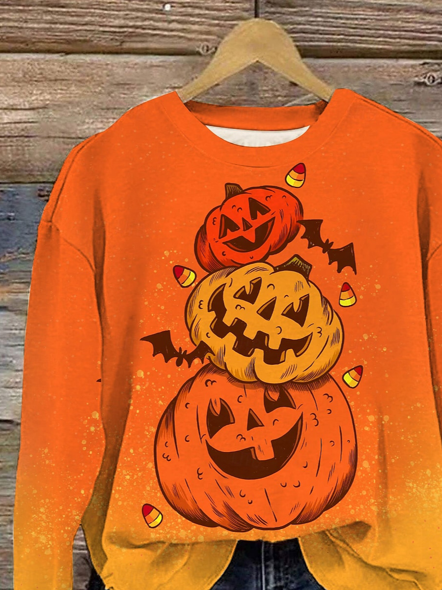 Casual Halloween Loose Sweatshirt