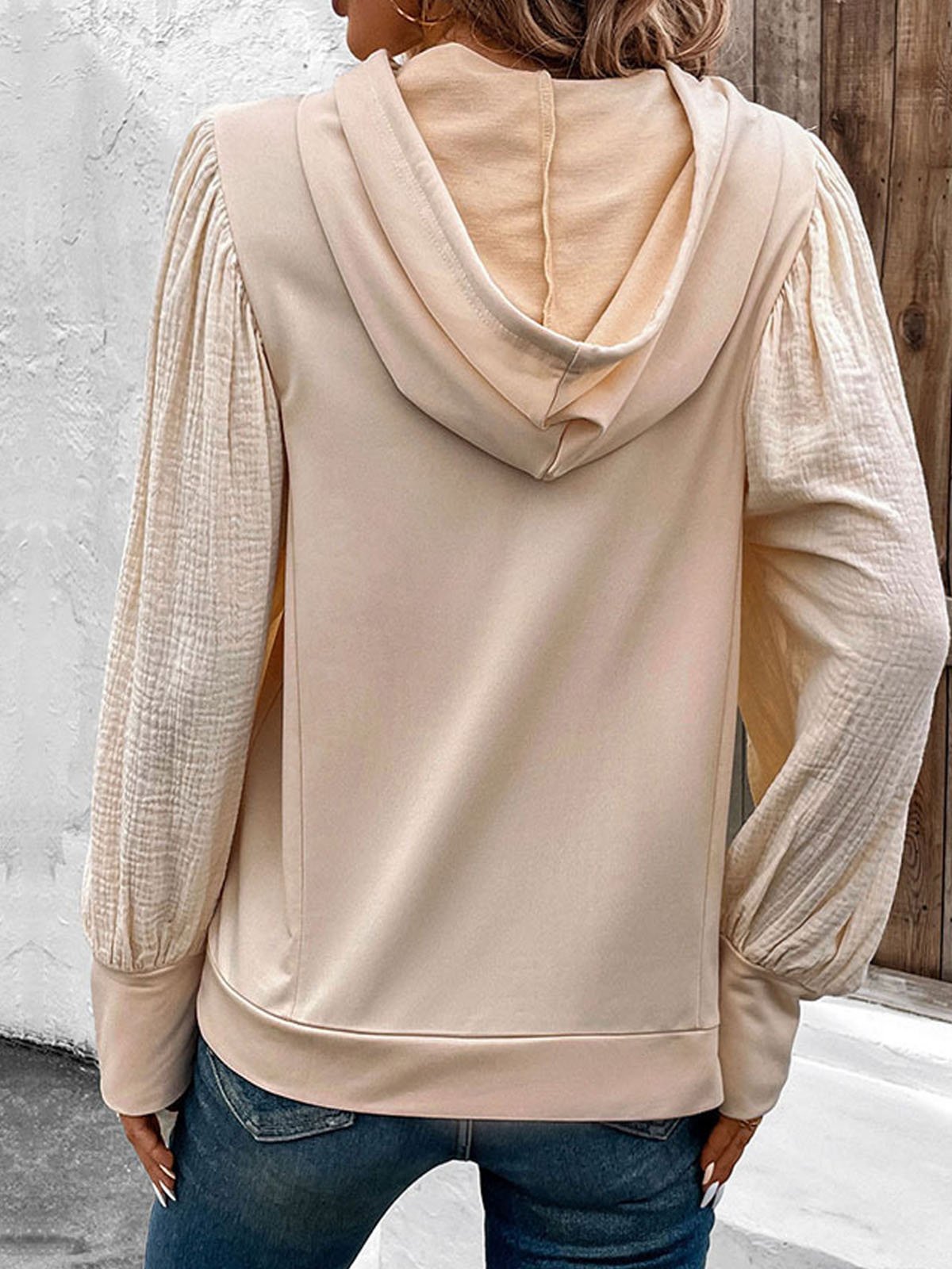 Loose Casual Plain Hoodie Hoodie