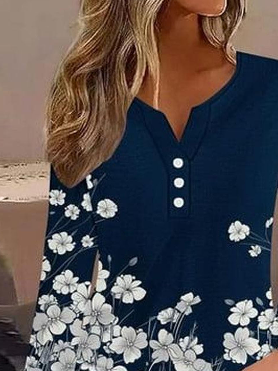 Casual Floral Buckle T-Shirt