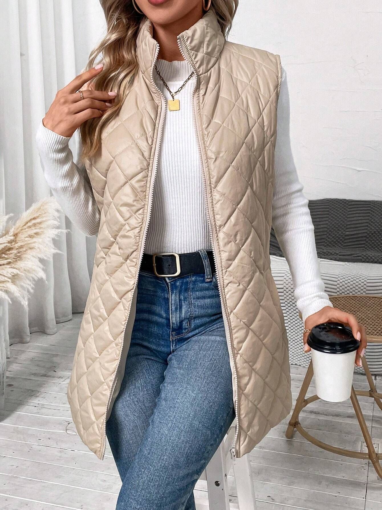 Turtleneck Casual Regular Fit Plain Vest