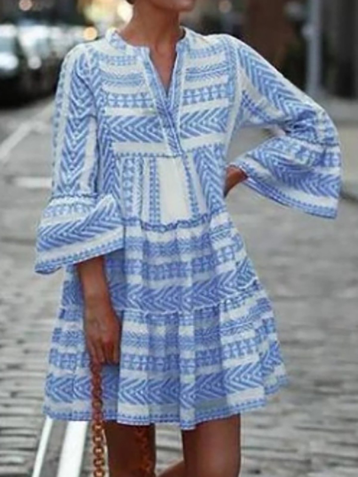 Casual Nationality/Ethnic Loose Dress