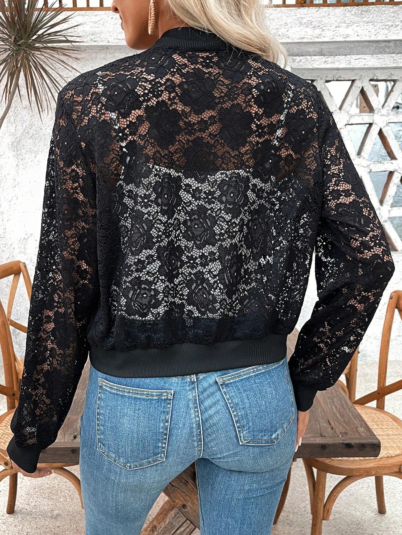 Casual Lace Loose Jacket