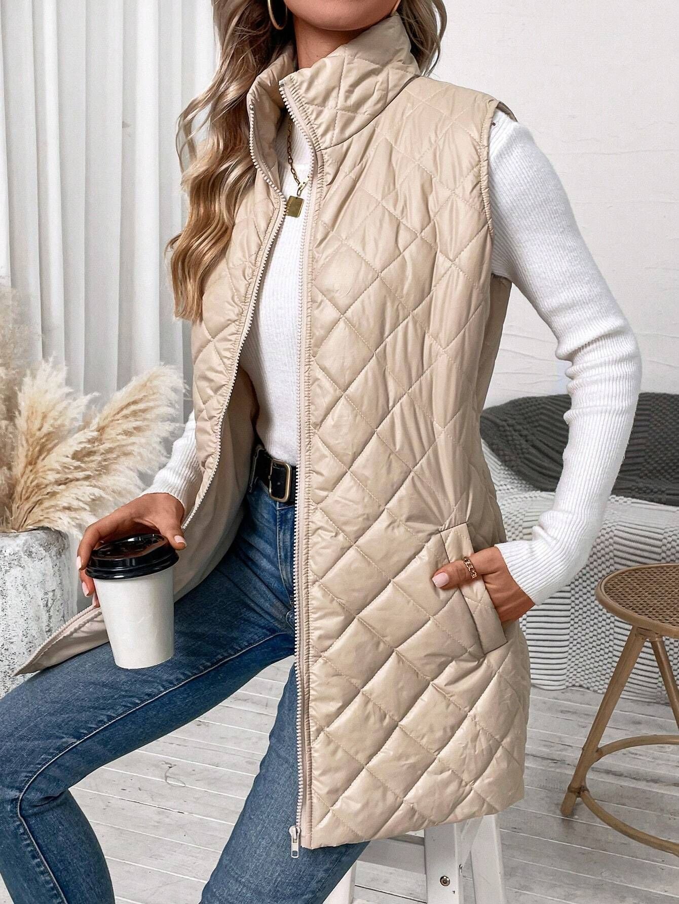 Turtleneck Casual Regular Fit Plain Vest