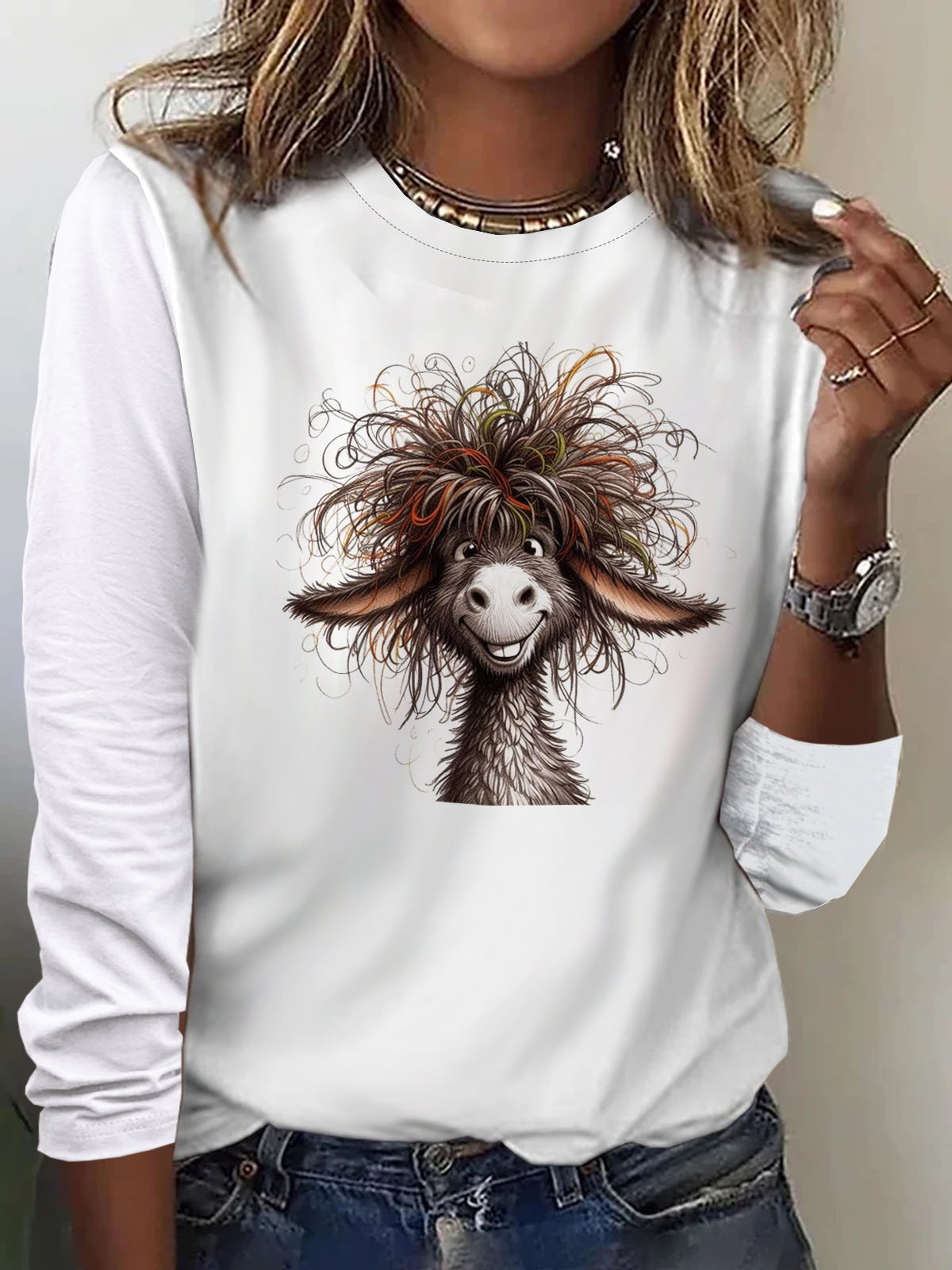 Funny Fried wool sheep Casual T-shirt