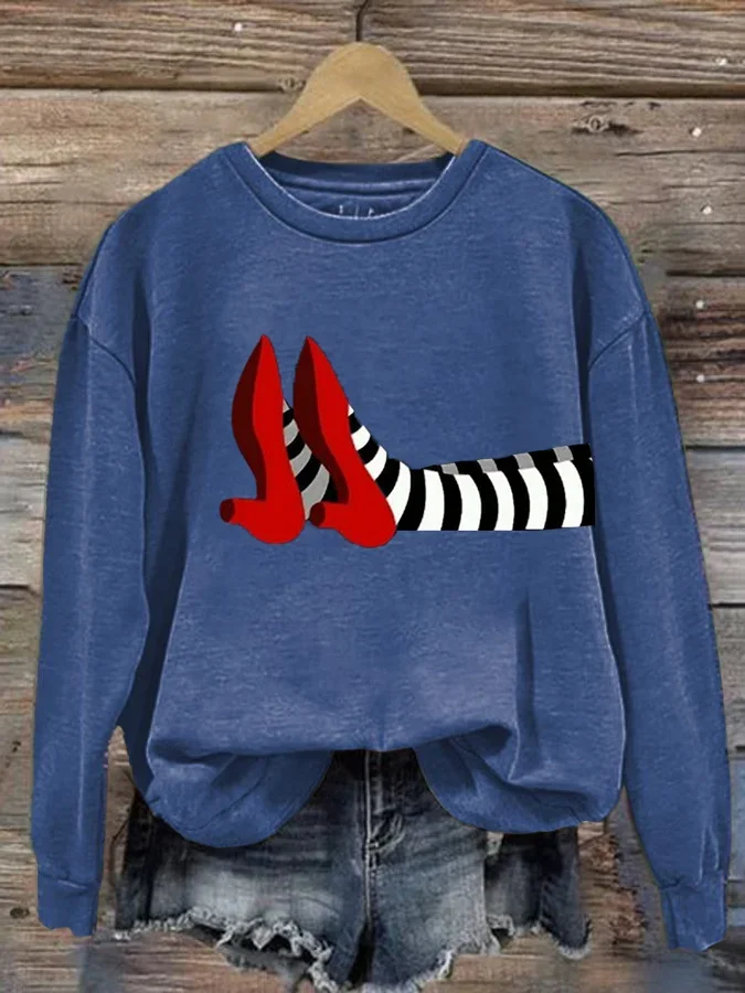 Halloween Witch Design Casual Sweatshirt