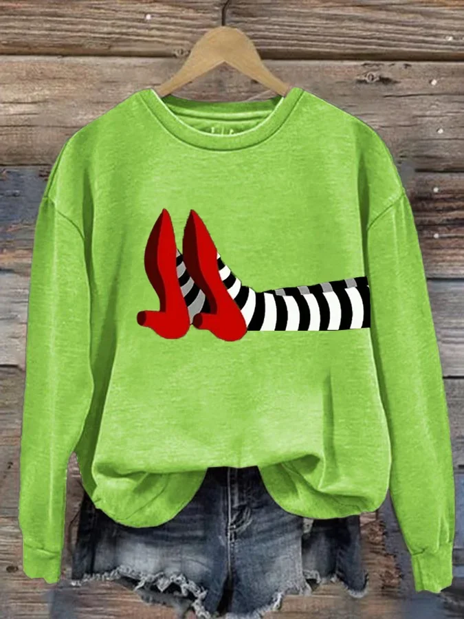 Halloween Witch Design Casual Sweatshirt