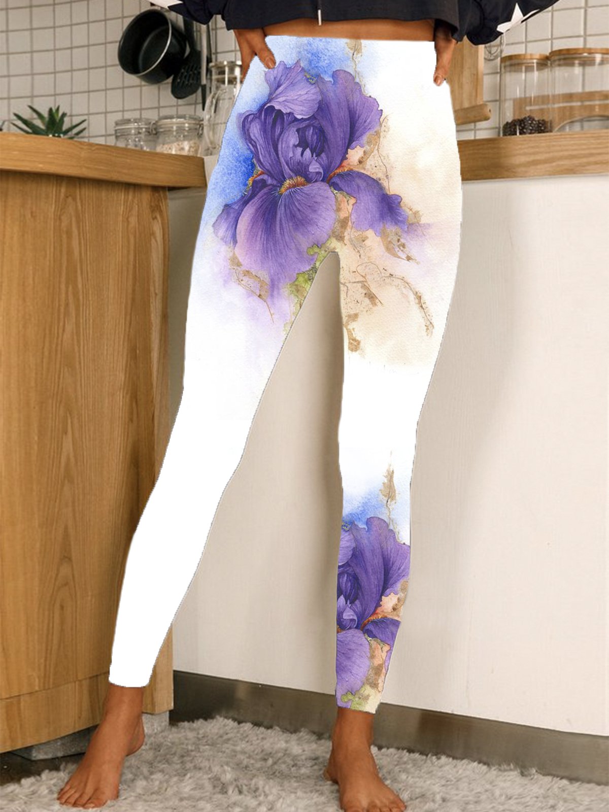 Jersey Casual Floral Leggings