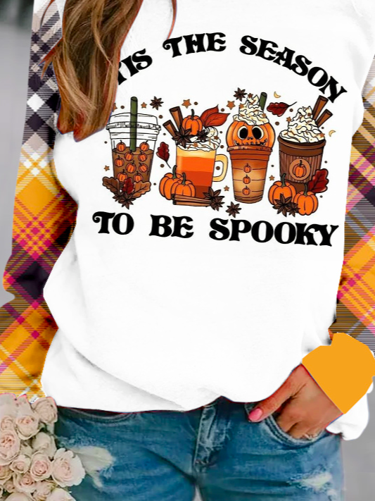 Halloween Loose Crew Neck Casual Sweatshirt