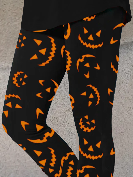 Tight Jersey Halloween Casual Leggings