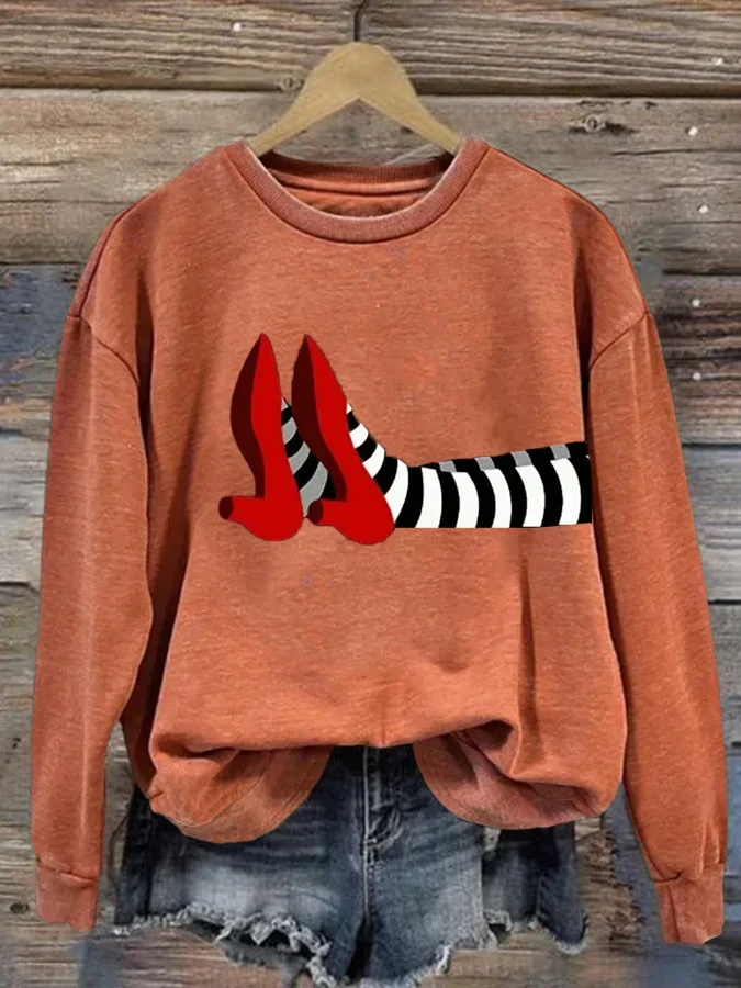 Halloween Witch Design Casual Sweatshirt