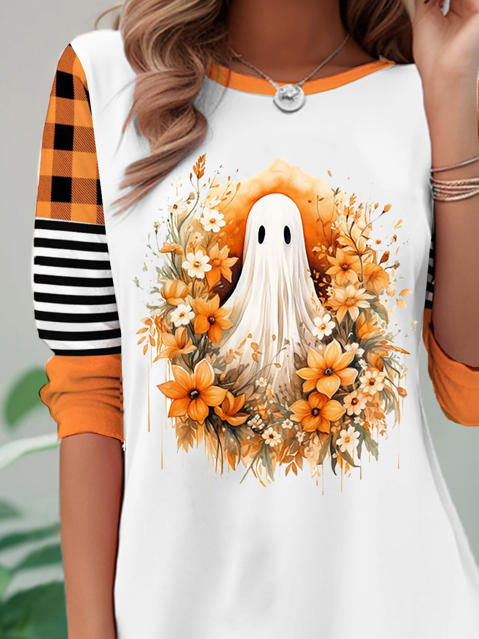 Halloween Loose Jersey Casual T-Shirt