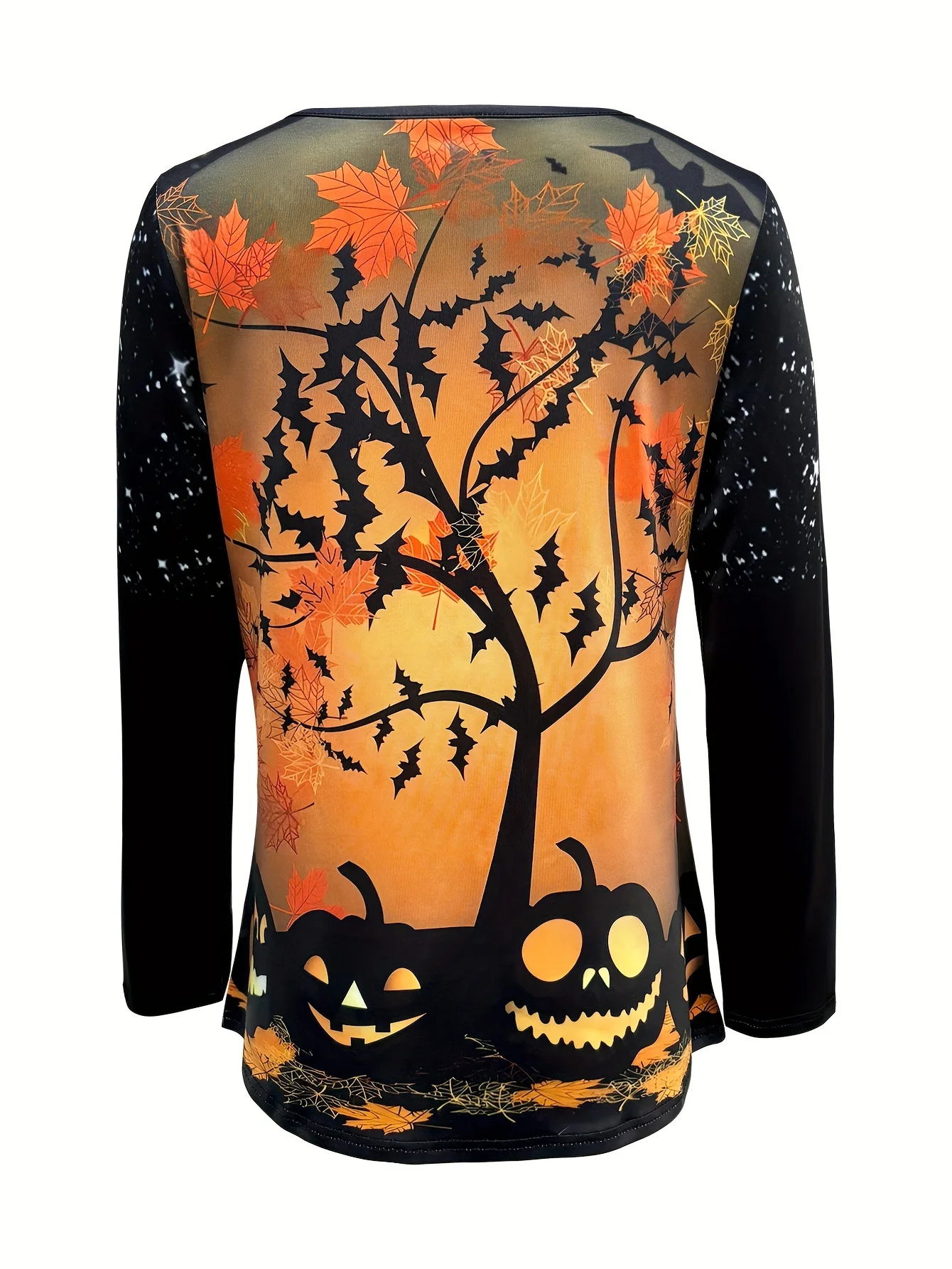 Casual Halloween Jersey Loose T-Shirt