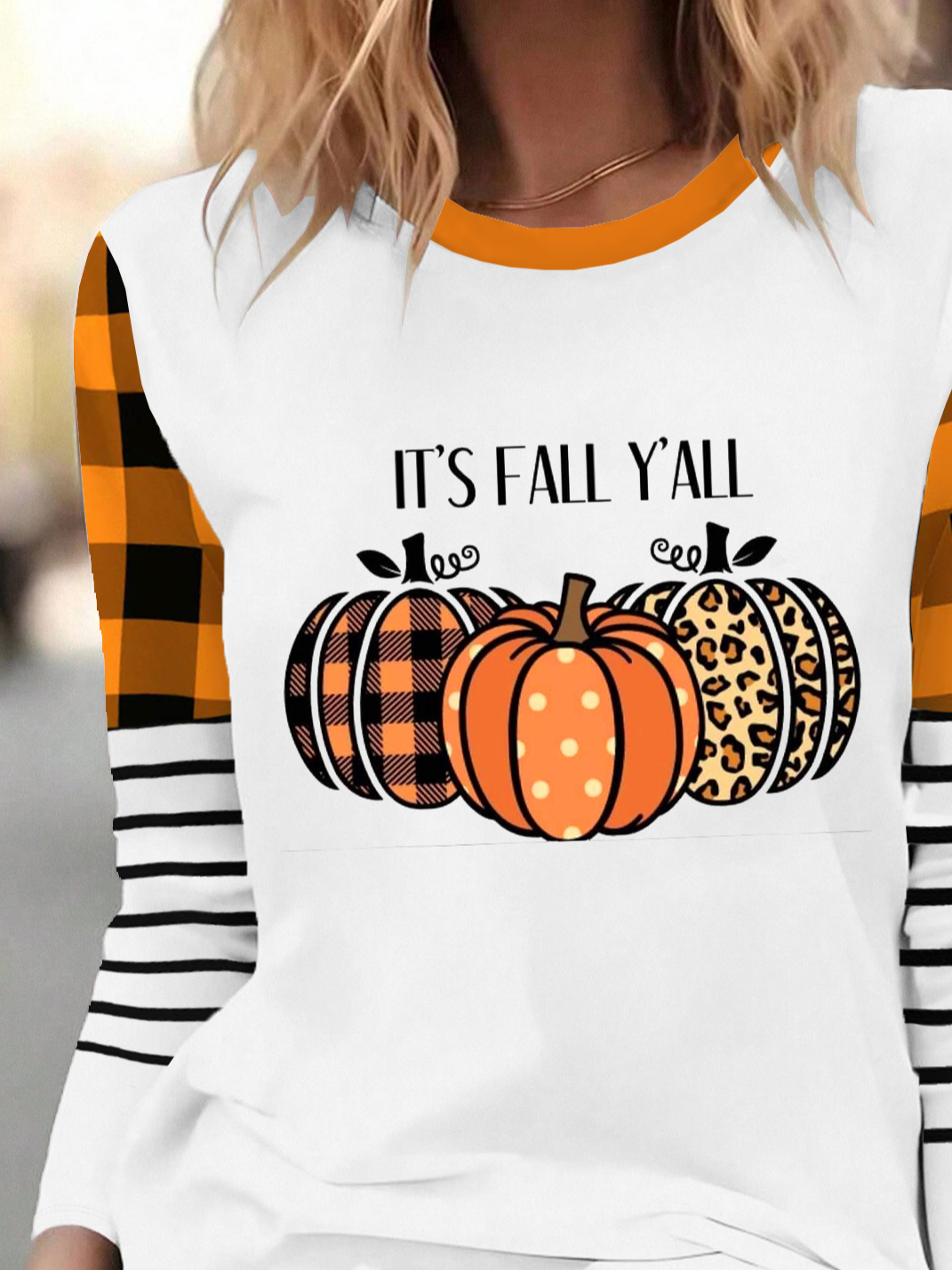 Crew Neck Casual Loose Halloween T-Shirt