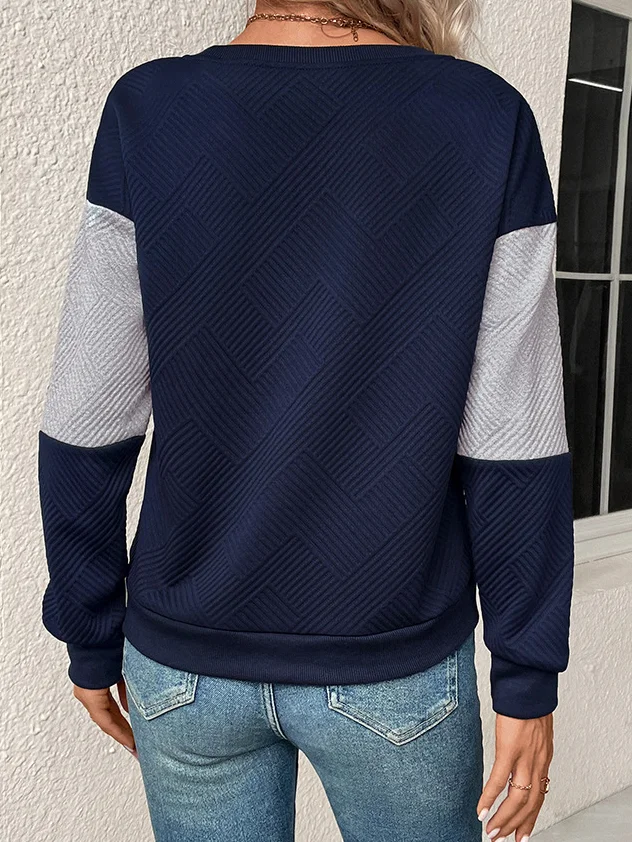 Loose Casual Crew Neck Sweatshirt