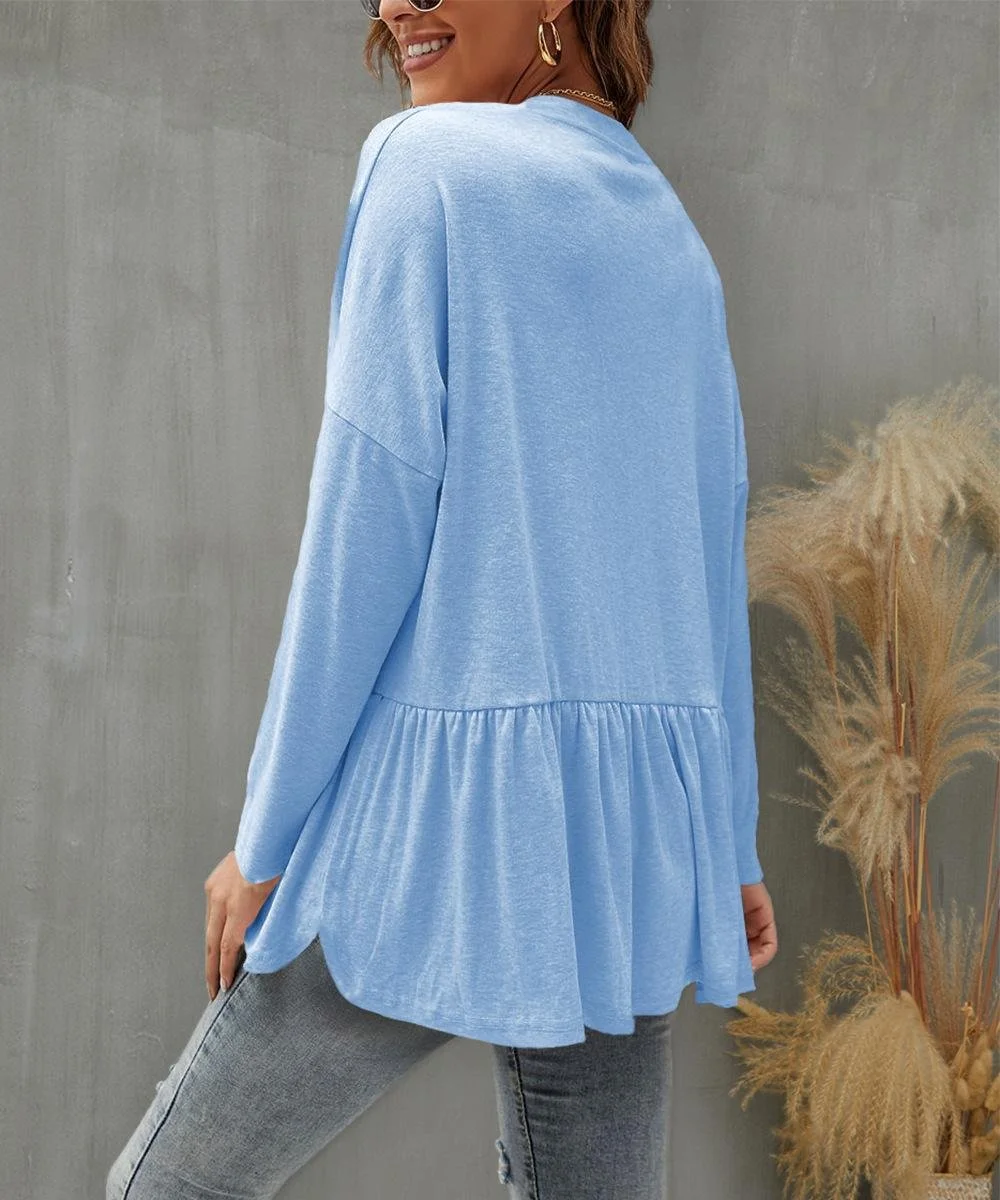 Plain Casual Crew Neck Loose Jacket