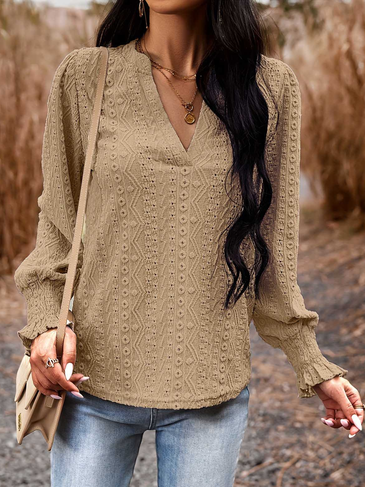 Casual Cotton And Linen Blouse