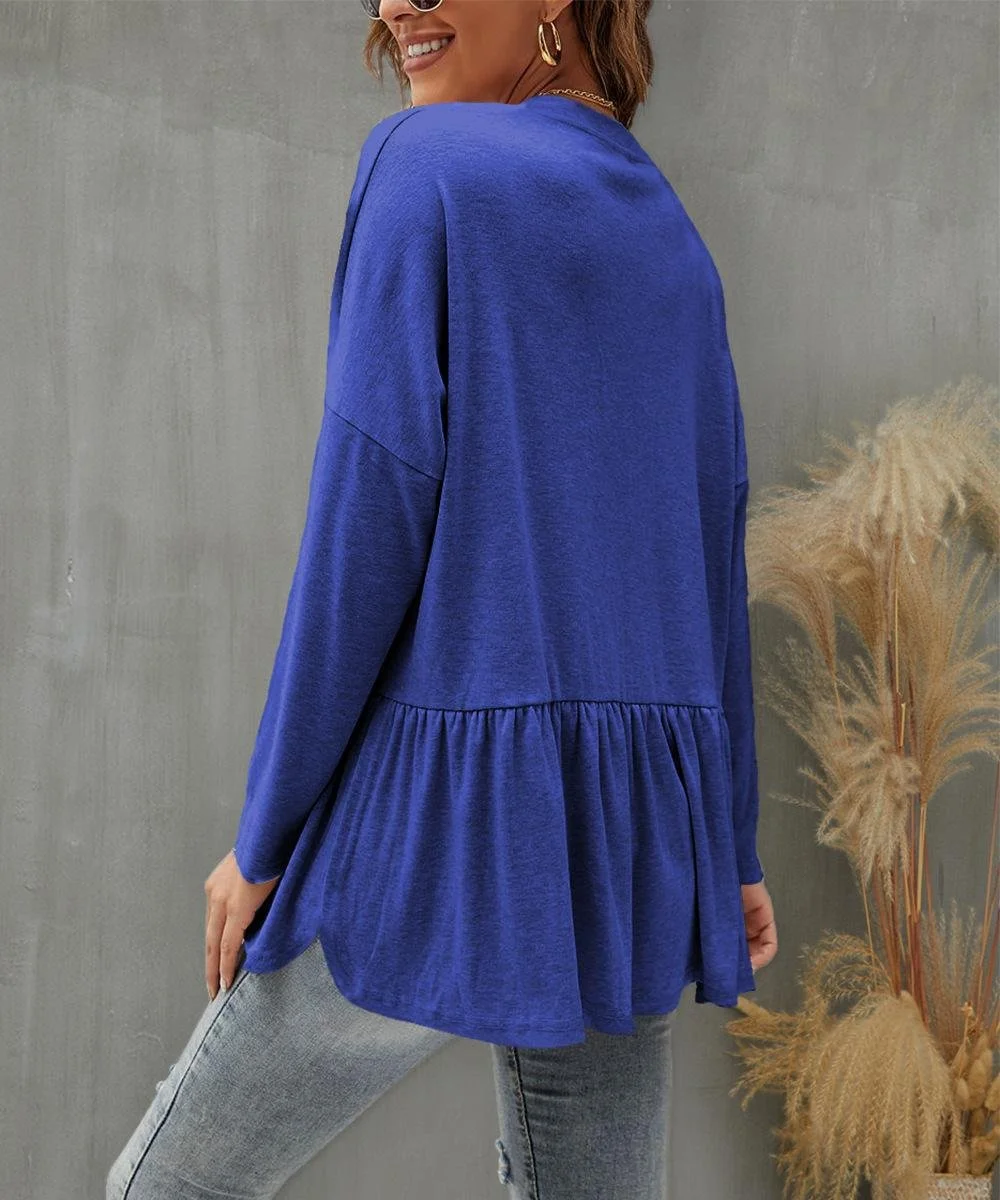 Plain Casual Crew Neck Loose Jacket