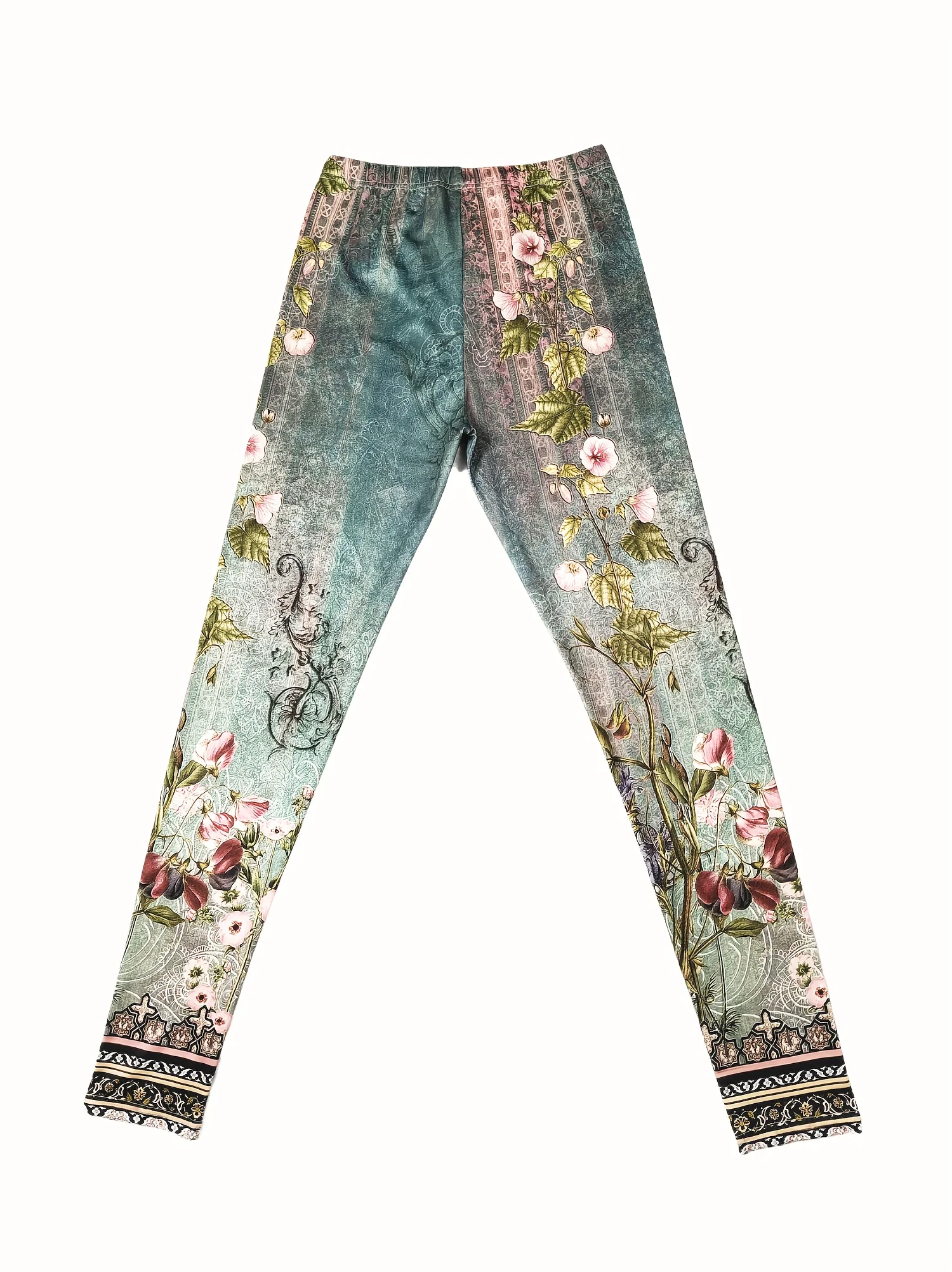 Women's High Waist Skinny Casual Retro Printed Leggings