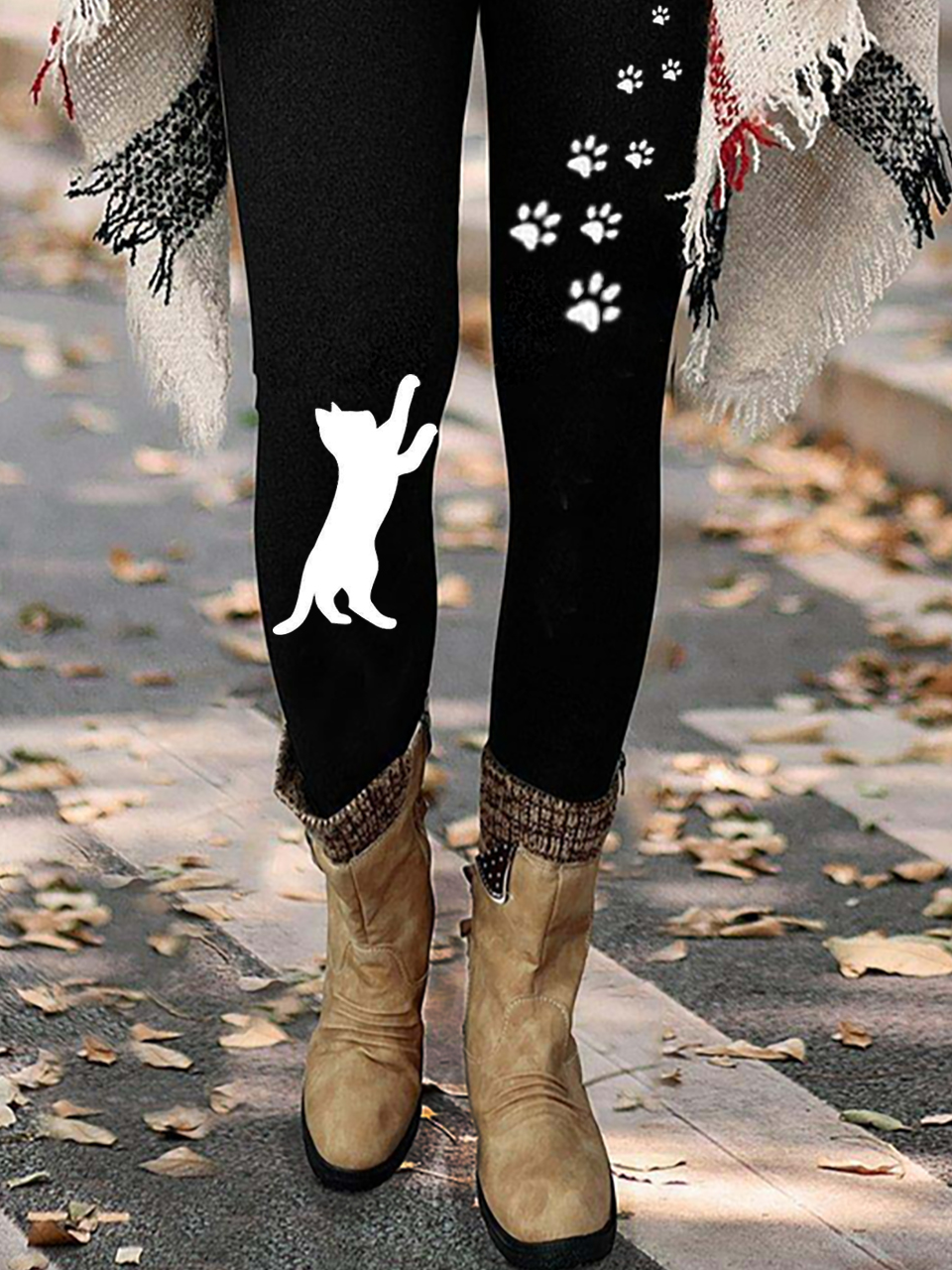 Cat Casual Jersey Leggings