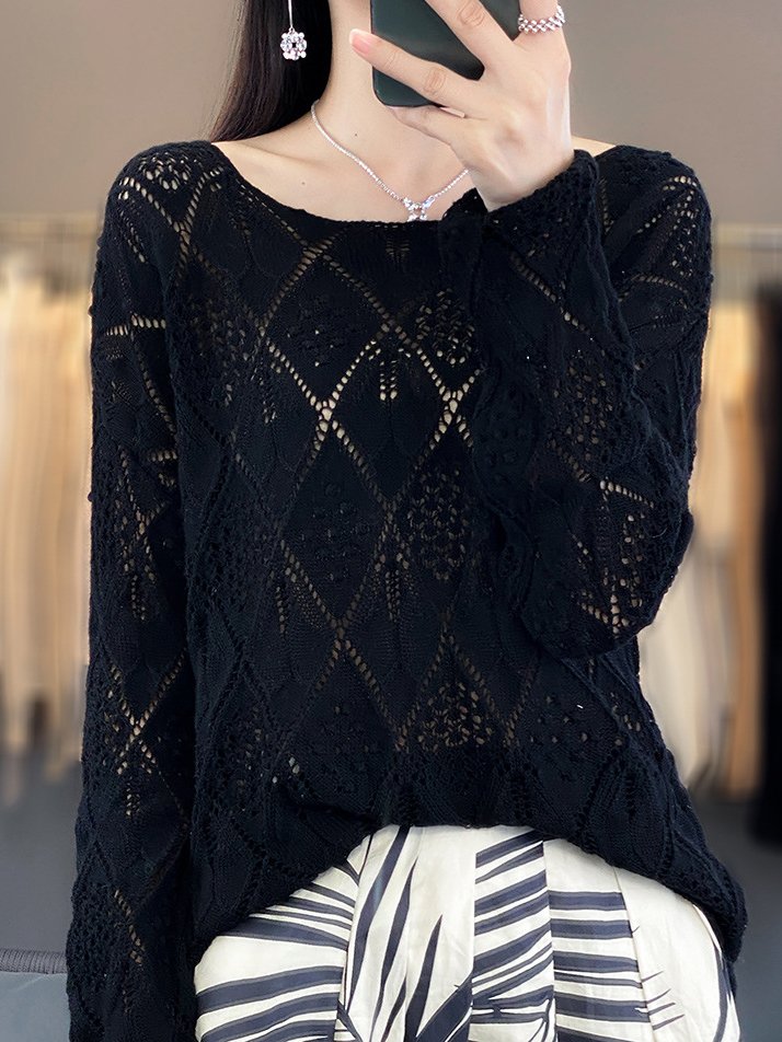 Crew Neck Casual Sweater