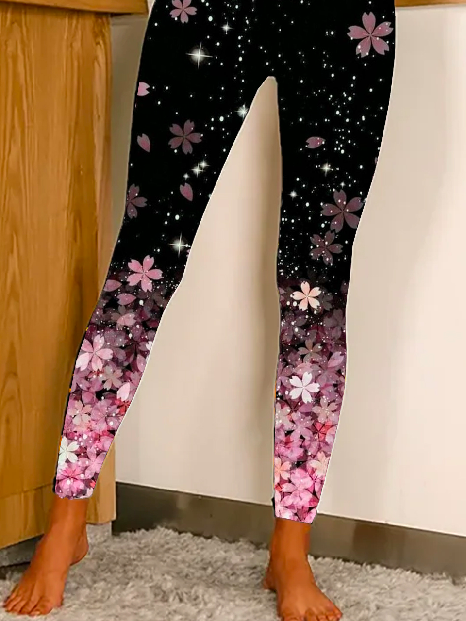 Floral Jersey Tight Casual Leggings