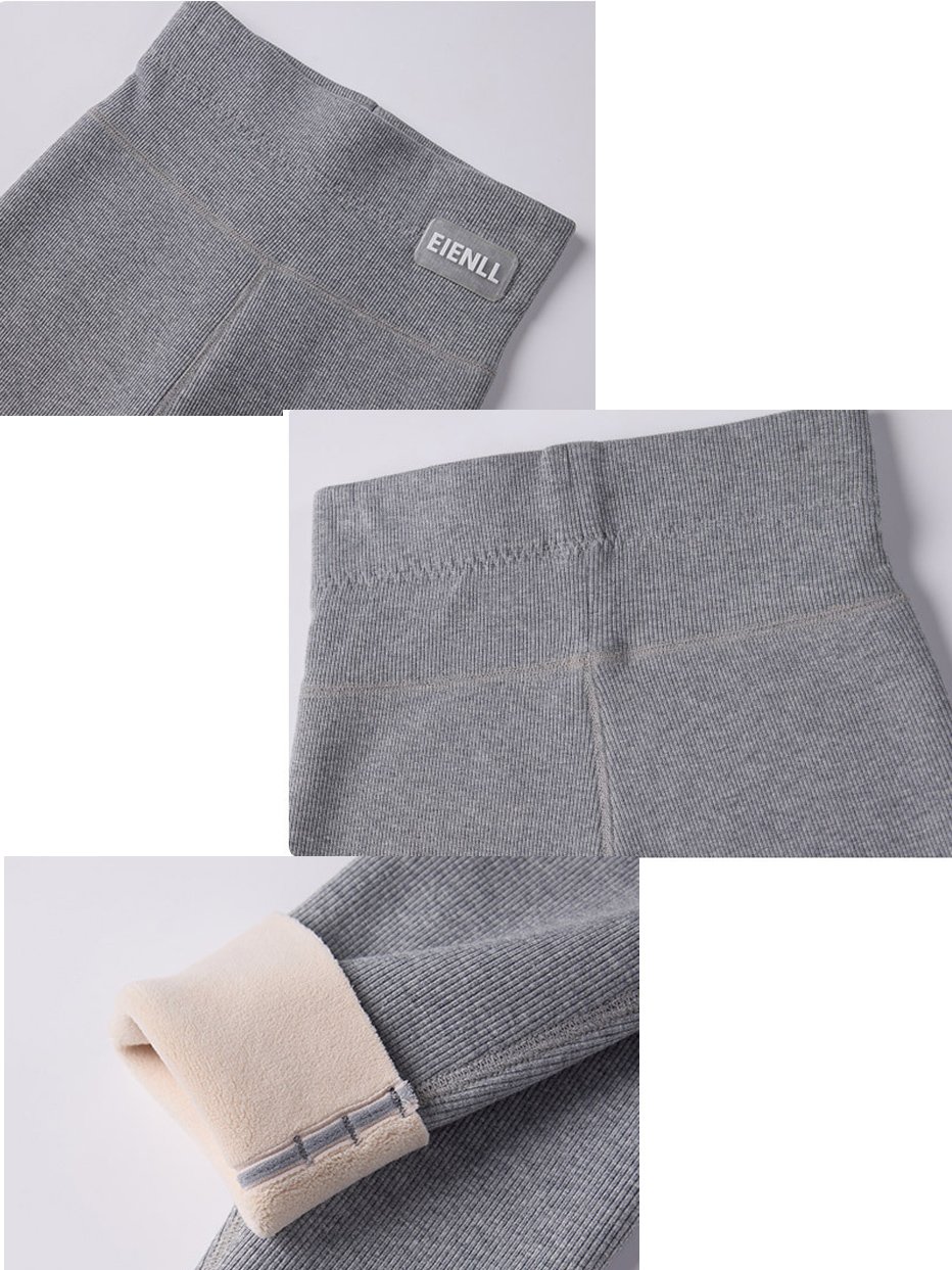 Fleece Casual Plain Leggings