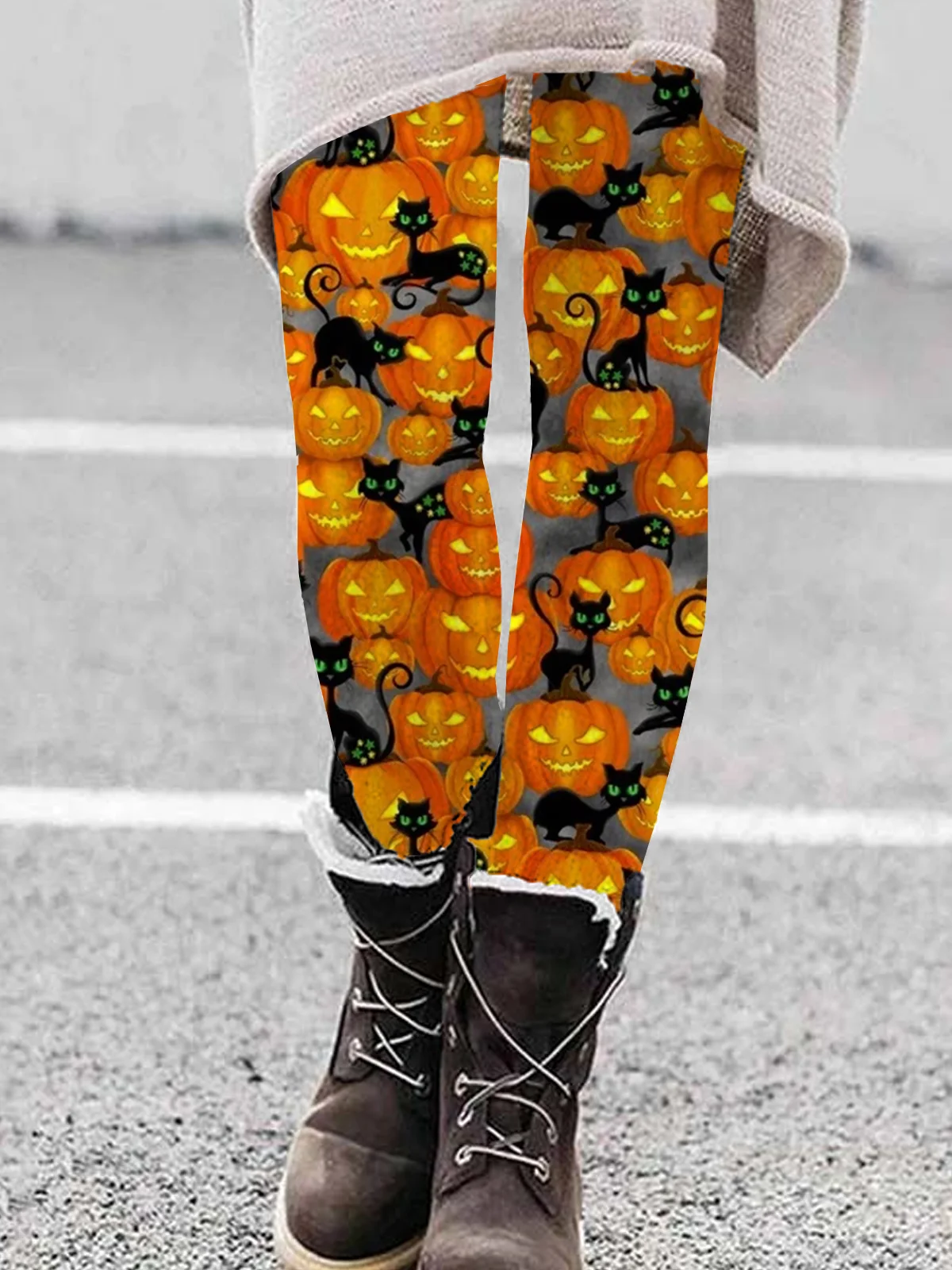 Casual Jersey Tight Halloween Leggings