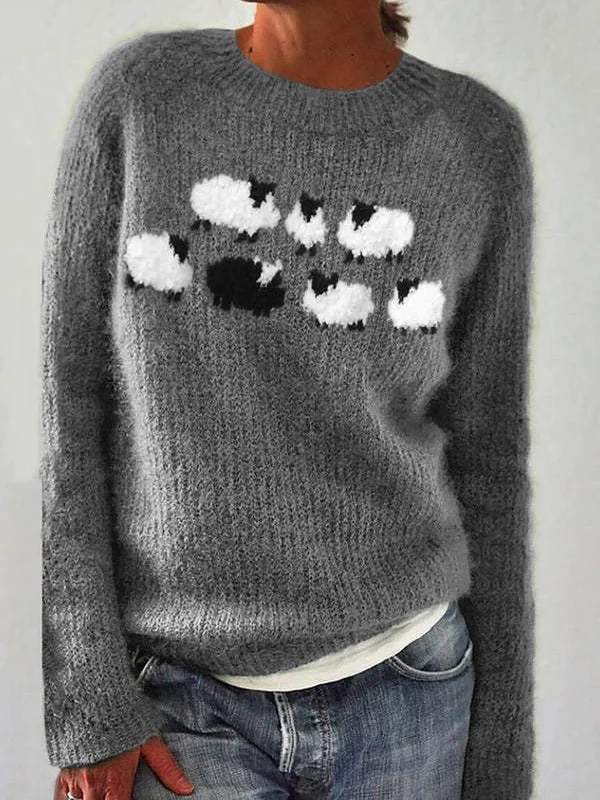 Casual Loose Crew Neck Sweater