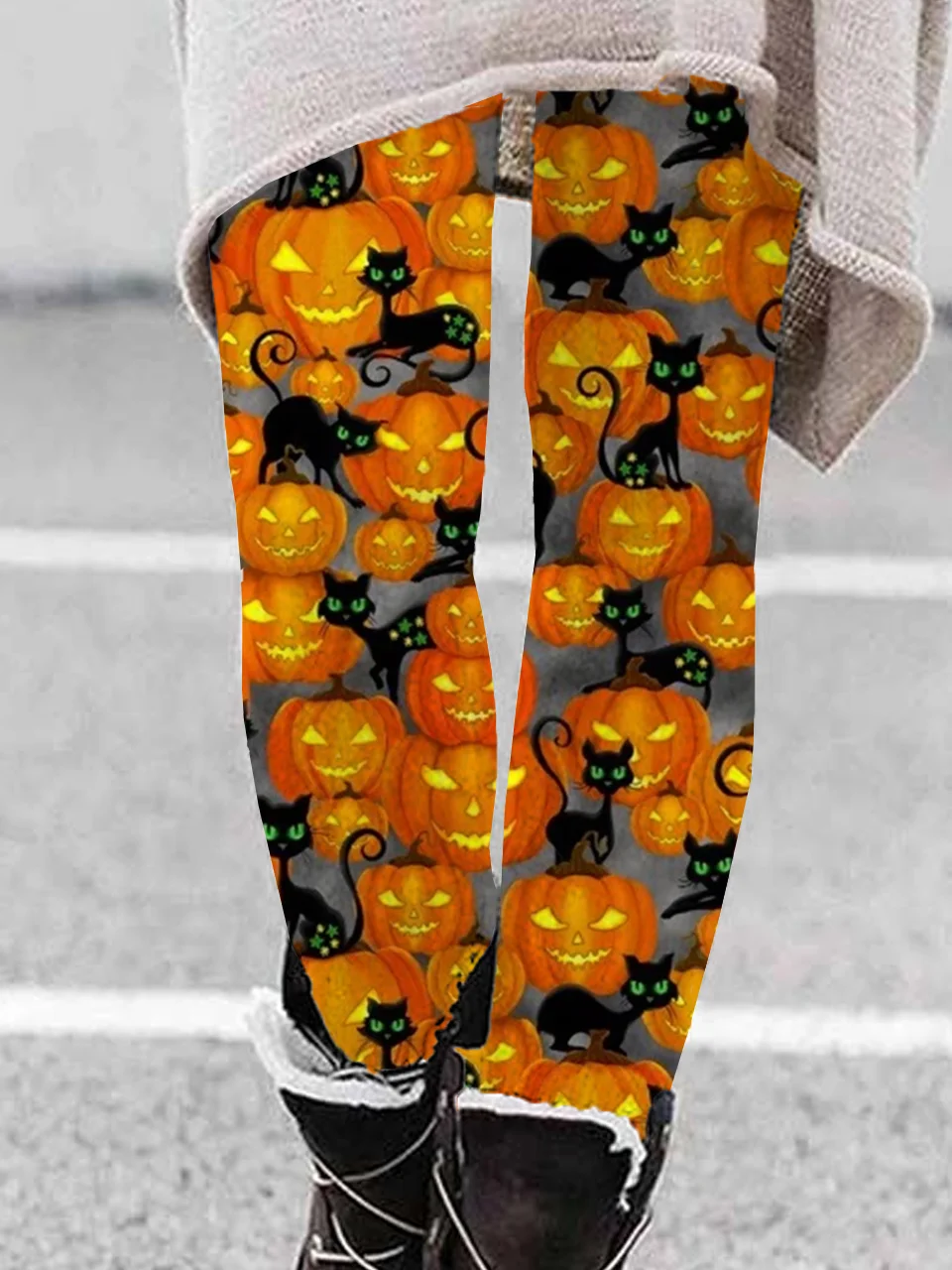 Casual Jersey Tight Halloween Leggings