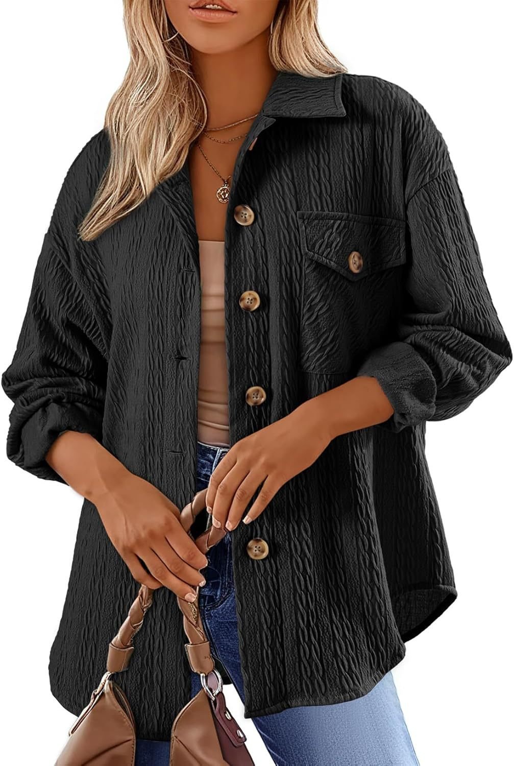 Casual Wrap Plain Buckle Jacket