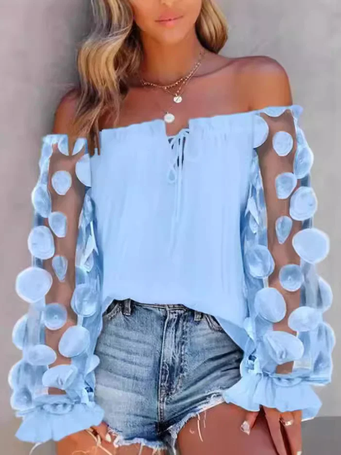 Jersey Casual Off The Shoulder Blouse