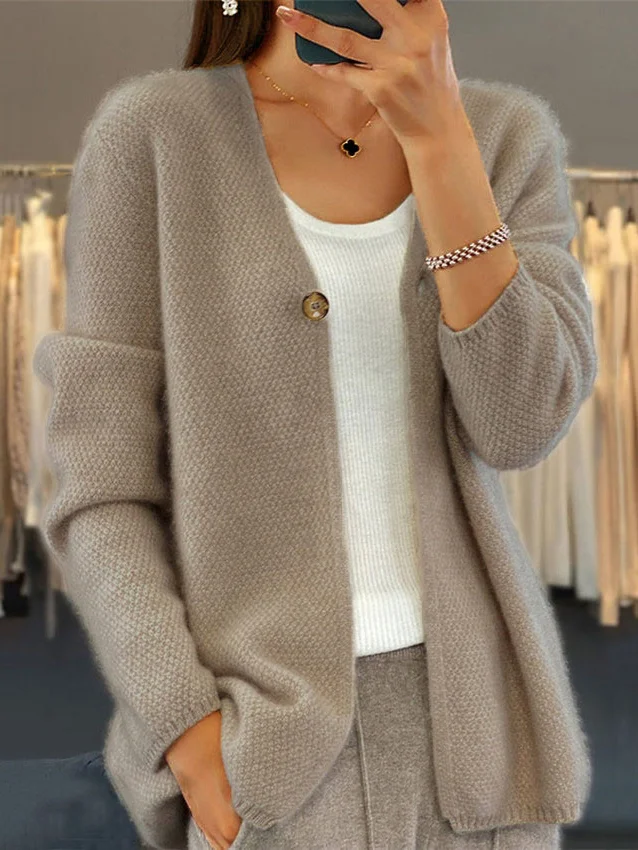 Yarn/Wool Yarn Casual Cardigan