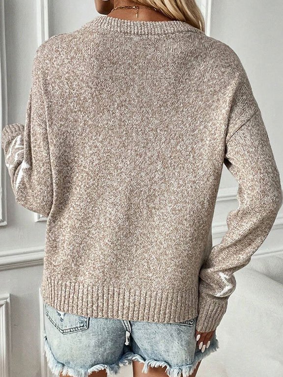 Yarn/Wool Yarn Casual Star Sweater