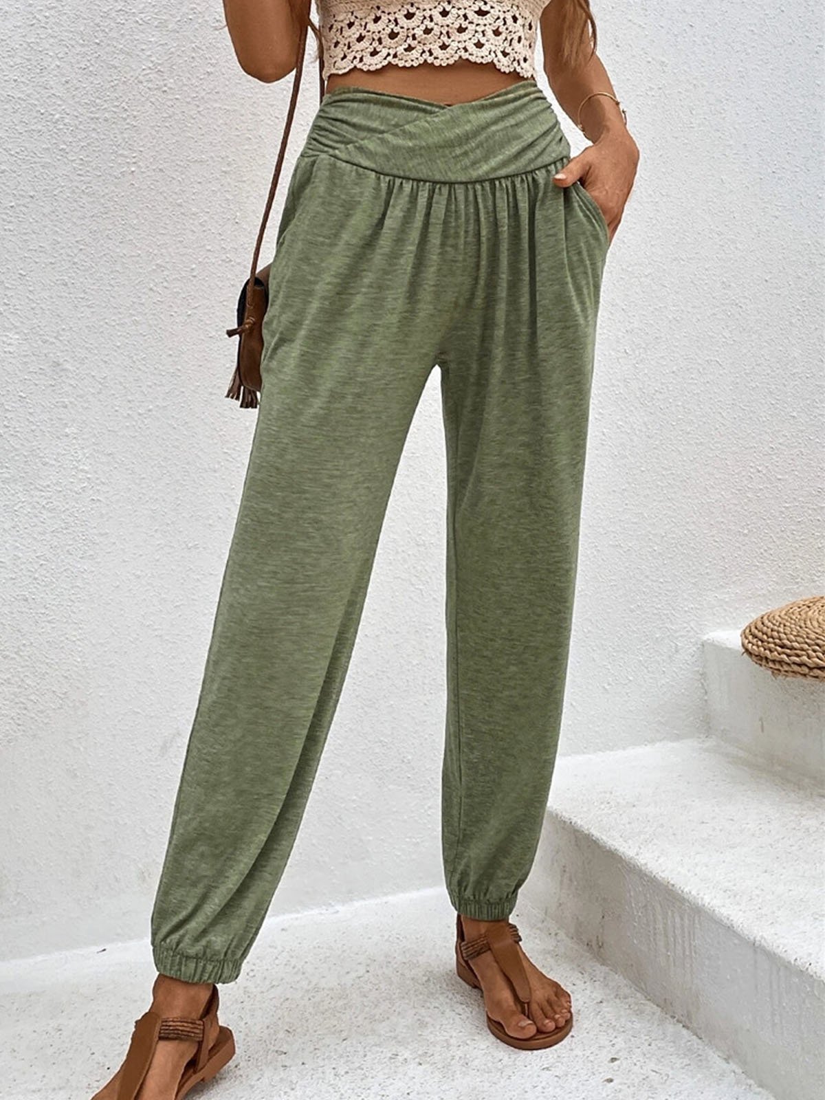 Casual Plain Loose Pants