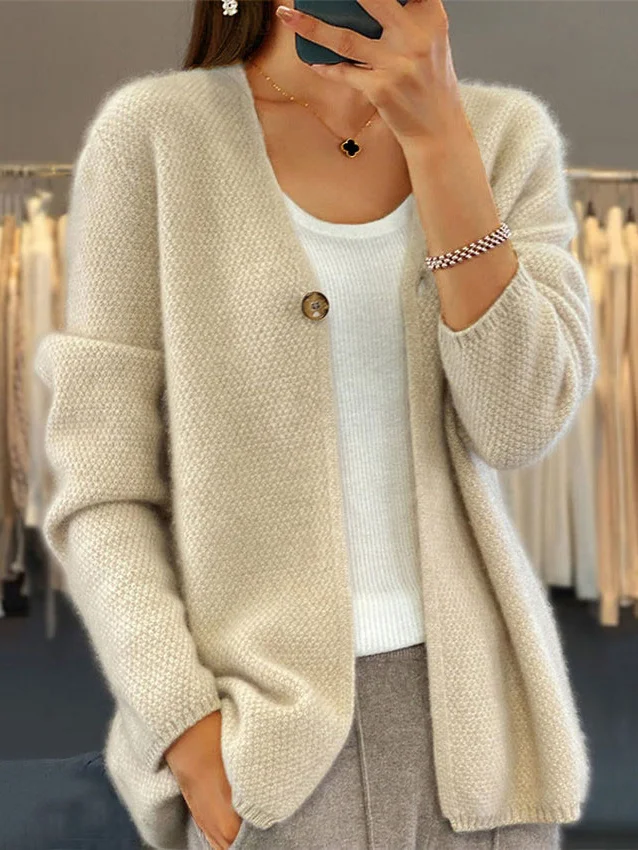 Yarn/Wool Yarn Casual Cardigan