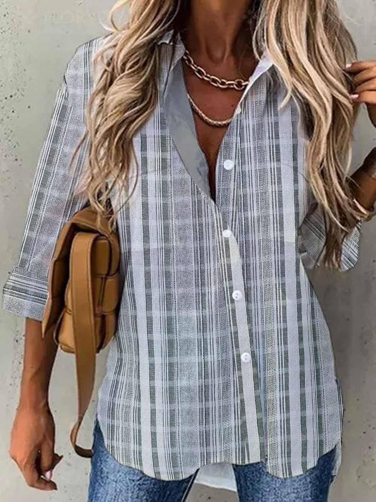 Striped Print Casual Shirt