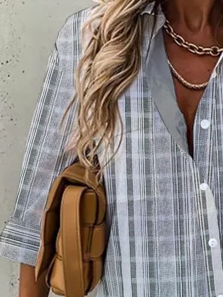 Striped Print Casual Shirt