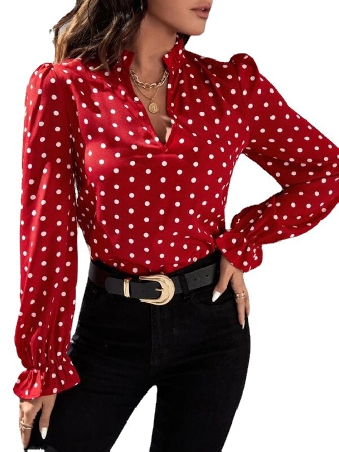 Polka Dots Casual Blouse