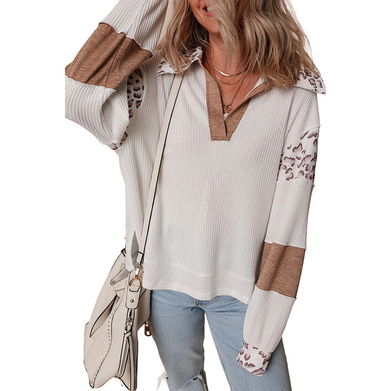 Loose Casual Shawl Collar Sweatshirt