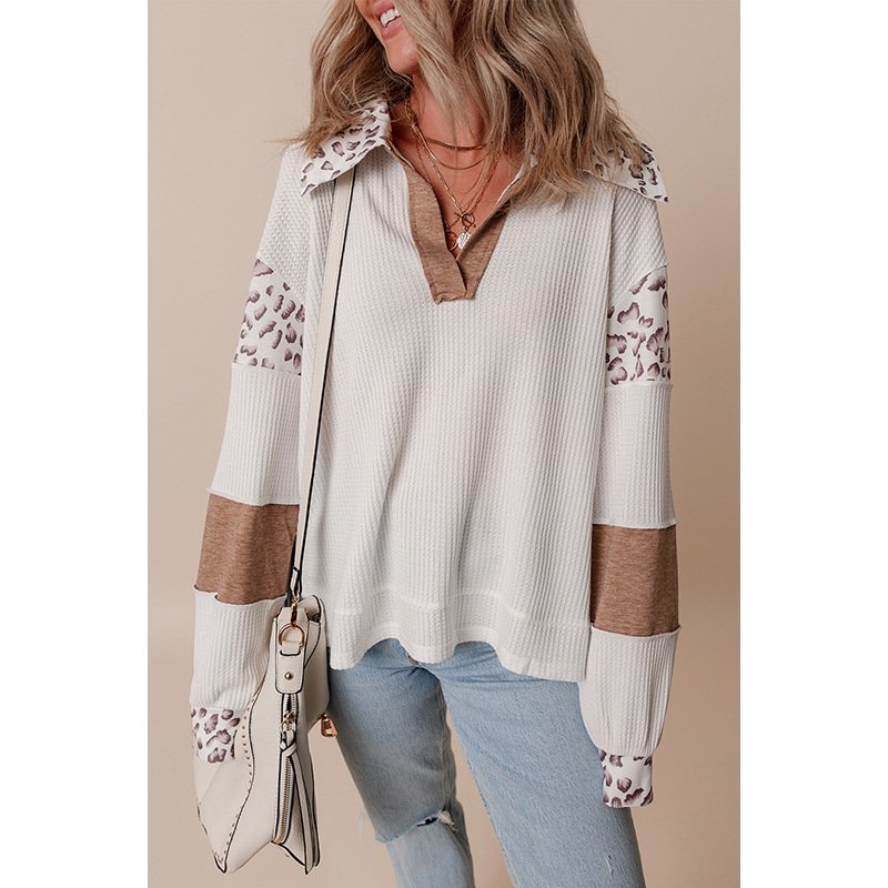 Loose Casual Shawl Collar Sweatshirt