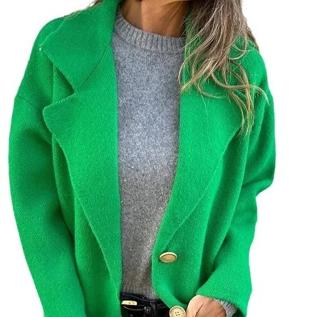 Casual Lapel Collar Loose Coat With No