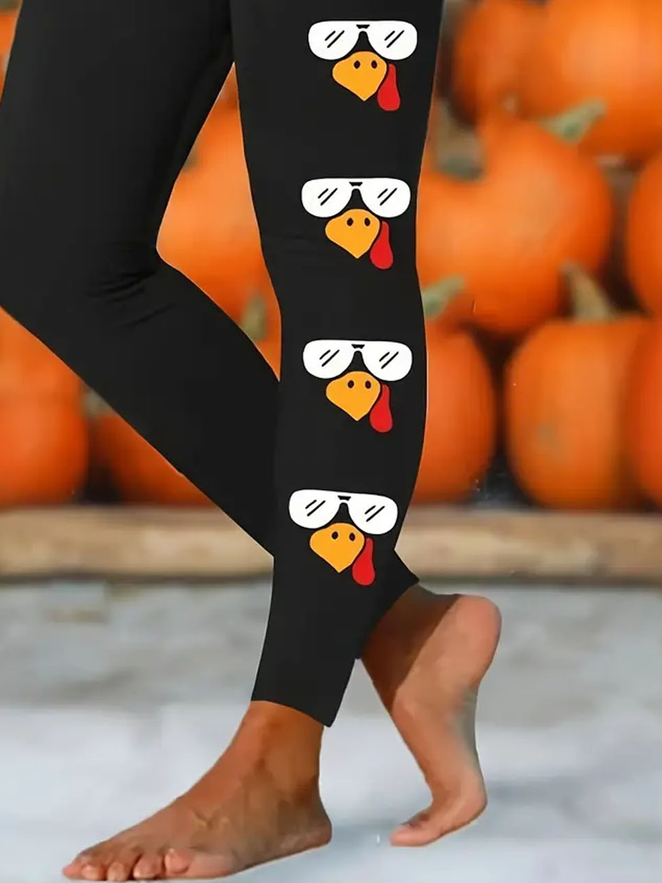 Thanksgiving turkey casual tight fitting women's leggings