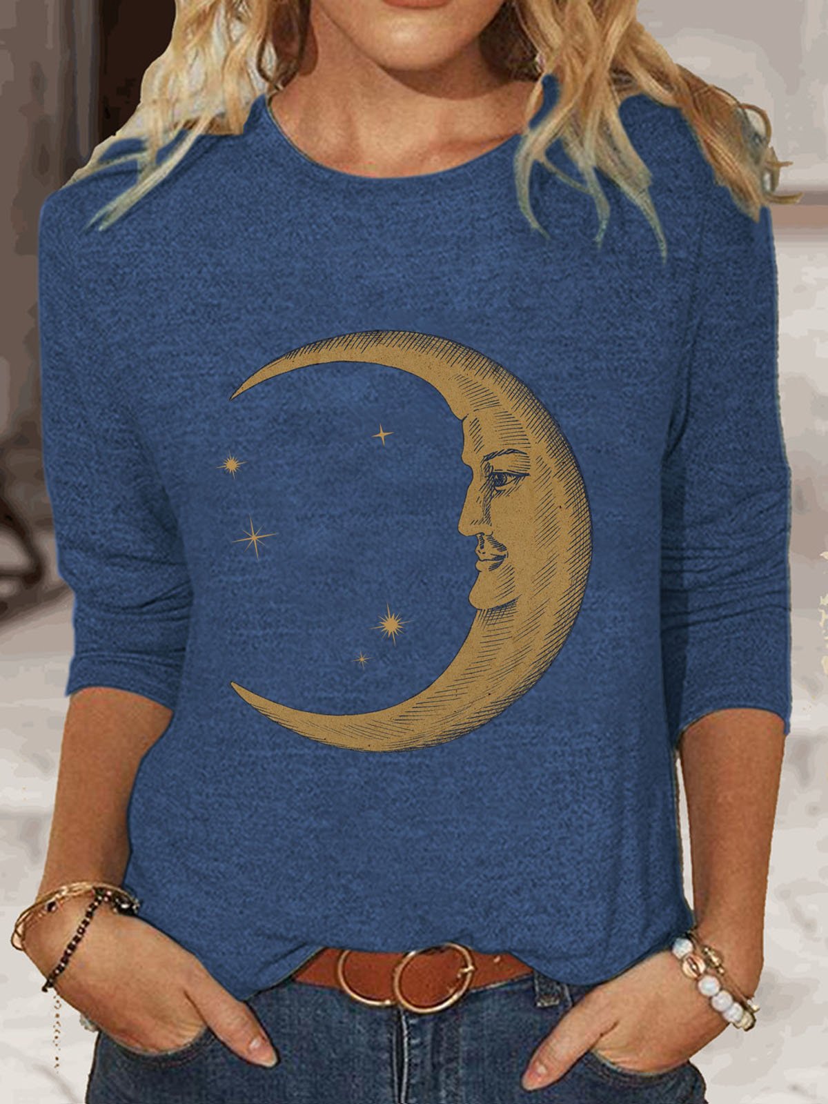 Bohemian Moon Retro Women's T-shirt